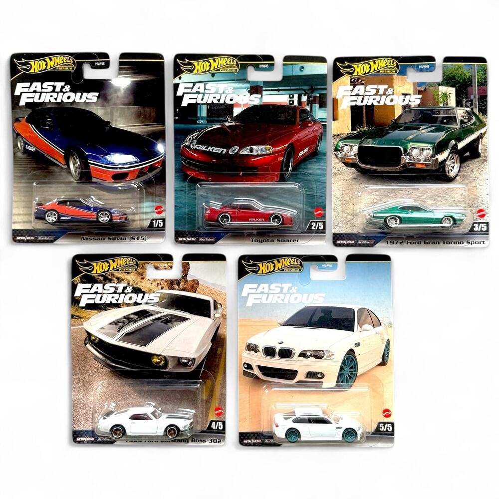 Hot Wheels Premium Fast & Furious 5-Car Set – Nissan Silvia (S15) Lot